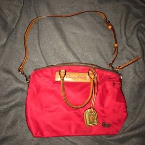Vintage Dooney and Bourke Vachetta Red Nylon Bag